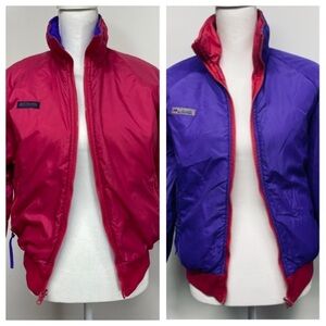 Vintage COLUMBIA reversible Purple & Pink Zip Up Coat